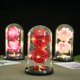 thumbnail image 4 of Decoración de boda en cristal rosa, romántica pieza central, regalo festivo, elegante centro de mesa, diseño plegable, cristal transparente, marco de metal, para sala de estar., 4 of 9
