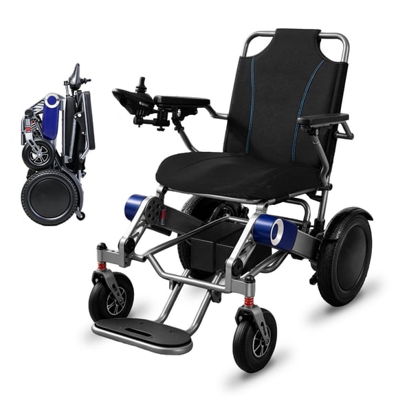 Foldable Electric Wheelchairs for Adults All Terrain Motorized Wheelchairs with 40 Miles Range