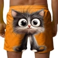 thumbnail image 5 of Hfnxid Mens Beach Shorts Quick Dry Elastic Waist Swim Trunks Printed Drawstring Bathing Suit Summer Lightweight Vacation Shorts with Pockets Orange XXXXXL, 5 of 7