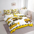 thumbnail image 3 of Castle Fairy Yellow Truck Bedding Comforter Set 7pcs for Boys Girls,Cartoon Tractor Queen Bedding Sets Super Cozy,Construction Vehicles Queen Sheet Sets,Luxury Bedroom Decor,Reversible, 3 of 8