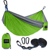 Kootek Camping Hammock Double & Single Portable Hammocks with 2 Tree Straps, Lightweight Nylon Parachute Hammocks for Backpacking, Travel, Beach, Backyard, Patio, Hiking