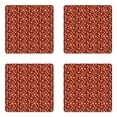 thumbnail image 1 of Floral Coaster Set of 4, Fiery Flowers Abstract Design of Dahlia Poppy Butterfly Dragonfly and Caterpillar, Square Hardboard Gloss Coasters, Standard Size, Multicolor, by Ambesonne, 1 of 2