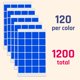 thumbnail image 4 of Etiquetas Adhesivas Cuadradas De Codificación De Colores De 1" - Paquete De 10 Colores De 1200, 4 of 5