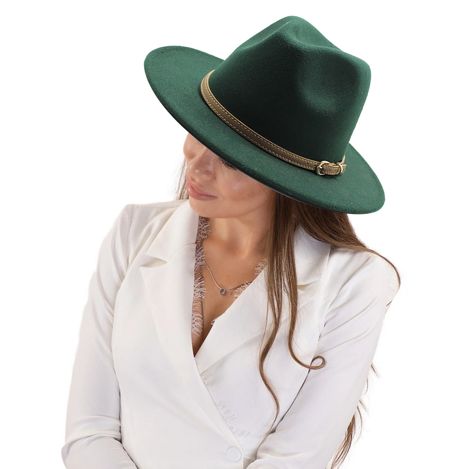 Western Cowboy Hat For Women Classic Roll Up Buckle Belt  display picture 3