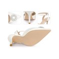 thumbnail image 2 of BLISSFUL STEP Rhiness Ankle Strap Stiletto Heel Pumps for Women White 8, 2 of 5