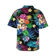 thumbnail image 4 of Xecao Colorful Flowers print Hawaiian shirt - a stylish short-sleeve button-down for men, perfect for casual beach and tropical outings., 4 of 9