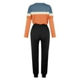 thumbnail image 3 of Aofany Two Piece Outfits for Women Loose Two-piece Sets Colorblock Long Sleeve Tops Casual Pants Sweatsuit Lounge Workout Sets for Women, 3 of 4