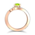 thumbnail image 4 of 2.50 Ct Round Shape Peridot & Blue Topaz Gemstone Elegant Bridal Ring for Ladies Solid 14K Rose Gold Size 6.5 by Diamond-Capitals, 4 of 8