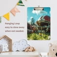 thumbnail image 2 of ALAZA Plastic Clipboard A4 Letter Size Decorative Clipboards for Students Women Men 9" x 12.5" Baseball Helmet on Grass, 2 of 6