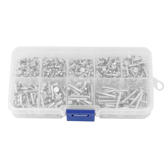 Solid Rivet,450pcs M2.5 Flat Head G Flat Solid Aluminum Rivet Aluminum Rivet Streamlined Design