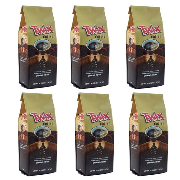 Twix Milk Chocolate Caramel Cookie Bar Ground Coffee - 10 Ounce (Case of 6)
