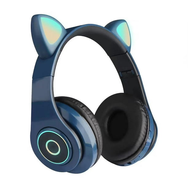 Casque d'oreille de lapin de chat sans fil Bluetooth 5.0 Led avec casque  micro pour enfants filles 