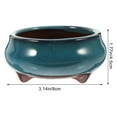 thumbnail image 5 of PEACNNG 2pcs Chinese Ceramic Planter with Drainage Hole Glazed Pot Plant Pot, 5 of 5