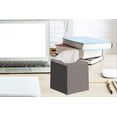 thumbnail image 5 of Tissue Box Cover Square - Facial Cube Tissue Box Holder Case Dispenser for Bathroom Vanity Countertop, Bedroom Dresser, Office Desk or Night Stand Table, 2 Pack - Grey, 5 of 5