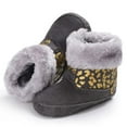 thumbnail image 2 of Honeeladyy Toddler Kid Shoes Winter Toddler Baby Boys Girls Leopard Thicken Velvet Snow Gray Clearance under 10$, 2 of 9