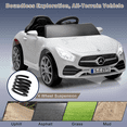 thumbnail image 3 of Kids Ride on Cars, 12V Powered Mercedes Benz Ride on Toys w/Remote Control, Music, Bluetooth, LED Light, USB, Power Display, Four Wheel Suspension Electric Car for Toddlers 2-4 Year Olds, Whit, 3 of 9