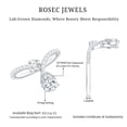 thumbnail image 6 of Rosec Jewels Lab Created Diamond Engagement Ring - Designer V Shape Ring - Authentically Ef-Vs Quality Certified, 18K White Gold, US 10.00, 6 of 9