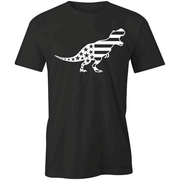 American Dinosaur T-Shirt | Patriotic American Black Tee Gift