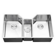 Ruvati 35 Triple Bowl Undermount 16 Gauge Stainless Steel Kitchen Sink