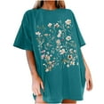 thumbnail image 4 of Drses Wildflowers Shirt for Women Oversized Floral Loose T Shirts Graphic Tees Flower Plant Shirts Womens Tops, 4 of 7