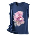 thumbnail image 5 of Débardeurs pour Femmes Col Rond Coupe Ample Basique Imprimé Blouse Décontractée Été Sans Manches Tunique d'Entraînement, 5 of 5