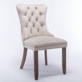 thumbnail image 6 of Modern Set of 2 Velvet Upholstered Dining Chairs with Solid Wood Legs and Nailhead Trim for Dining Room Living Room Kitchen Restaurant, 6 of 9