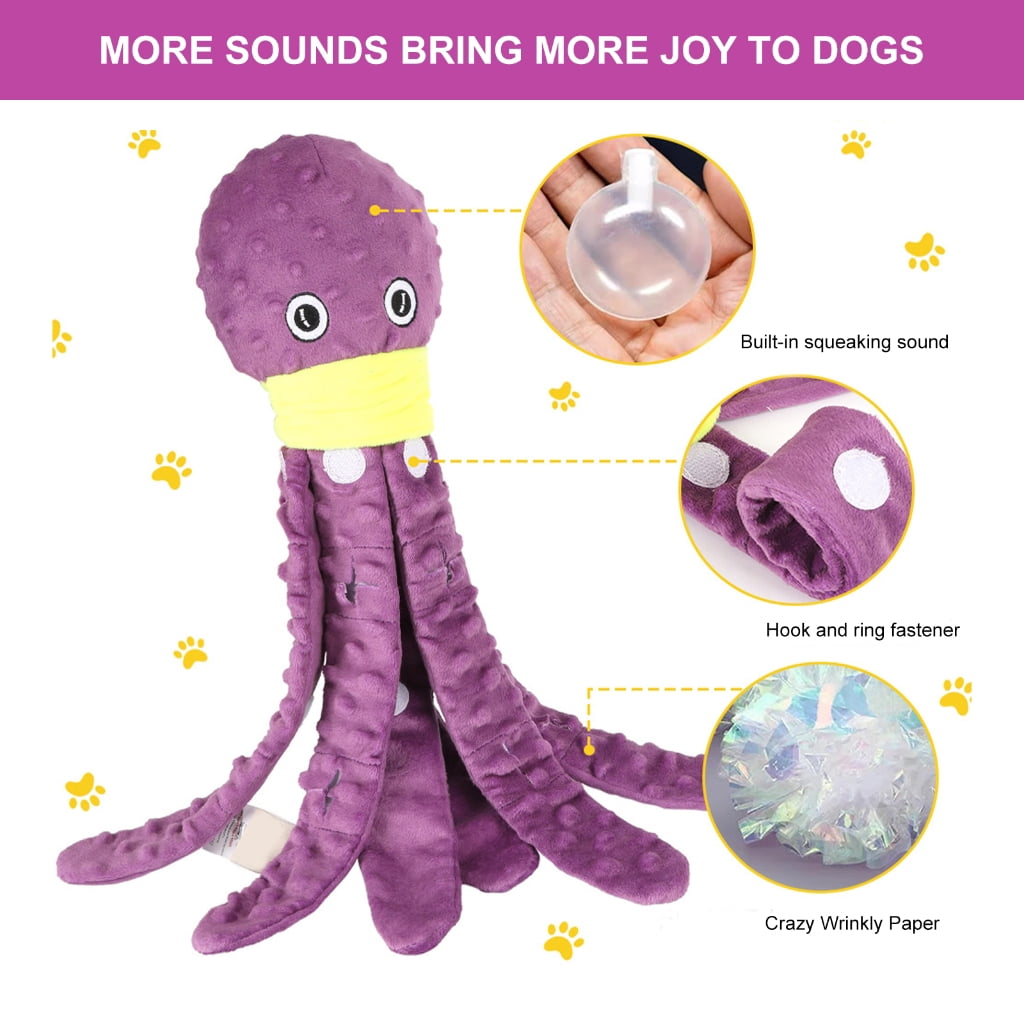 Miiottaa Pet Plush Octopuses Toy Molar Chew Toy Puppies Teething for Teething Cleaning Dog Octopuses Chew Toy Teething