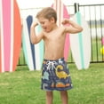 thumbnail image 4 of FORMRS Boys Swim Trunks Quick Dry Mesh Liner Boardshorts Sizes XS-XL, Blue Cartoon Dinosaur, 4 of 7