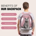 thumbnail image 3 of Mochila portabebés Dorphy Space Capsule para gato y perro, color rosa, 3 of 8