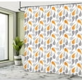 thumbnail image 4 of Ambesonne Geometric Shower Curtain, Traditional, 69"Wx75"L, Orange Grey White, 4 of 4