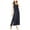 Navy, variant on bar III Womens Dot Maxi A-line Dress, Blue, Small