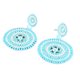 thumbnail image 4 of 1 par de pendientes de cuentas de semillas, estilo étnico retro, ligeros, artesanales, circulares, que no destiñen, pendientes colgantes con cuentas para niñas y mujeres, azul, colorido, 4 of 8