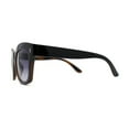 thumbnail image 3 of Womens Thick Horn Rim Hipster Boyfriend Sunglasses Black Tort Smoke, 3 of 4