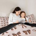 thumbnail image 5 of Manfei Brown Bowtie 7-Piece Twin Bedding,Fashion Bowknot Bedding Comforter Set,Black Reversible, 5 of 7