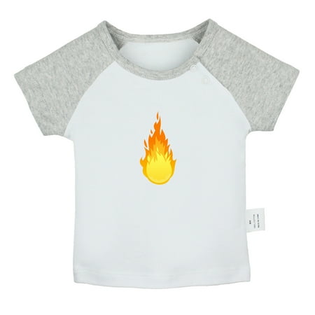 

Nature Flame fire Pattern T shirt For Baby Newborn Babies T-shirts Infant Tops 0-24M Kids Graphic Tees Clothing (Short Gray Raglan T-shirt 18-24 Months)