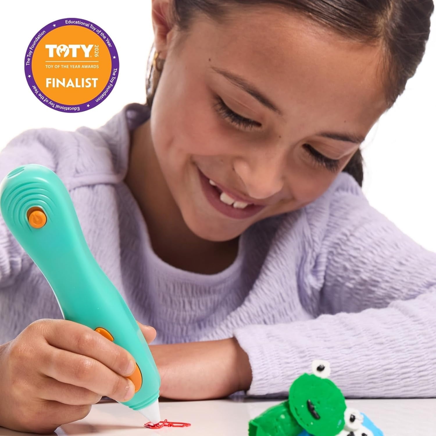 3D Printing Pen for Kids Ages 6+, Safe No-Hot-Parts Educational STEM Toy with Doodle Mat & Stencils, Easy to Use Art Activity Kit, Complete Start+ Essentials Set with Plastics & Guide