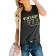 thumbnail image 5 of YI XIANG RAN Vintage 1973 Tank Top Women 50th Birthday T-Shirts Retro 50 Year Old Birthday Gift Shirt Birthday Tee, 5 of 6