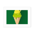 thumbnail image 1 of Verde Matcha helados paletas Marco de Fotos de escritorio imagen Blanco Pintura arte 5x7 pulgadas, 1 of 4