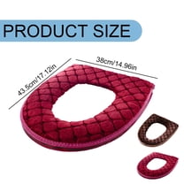 1 Toilet Seat Cover Toilet Seat Cover Bathroom Soft Thicker Warmer Washable Cloth Toilet Seat Cover Most Size Toilet Lids for Bathroom