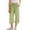 Z2-Green-capri pants for women, variant on Yourumao Girls Linen Capri Pants Elastic Waist Wide Leg Capris Bow Knot Solid Lightweight Baggy Pants with Pocket for Leisure Vacation