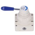 thumbnail image 3 of Pneumatic 3 Position 4 Way Hand Lever Operated Valve Pneumatic Solenoid Valve, 3 of 8
