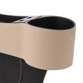thumbnail image 2 of Caja Almacenamiento para Espacio Asiento Con Soporte para Vasos Con Orificio Carga USB Dual Creativo para Coche (pasajero) (beige), 2 of 7
