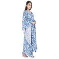 thumbnail image 4 of Moomaya Womens Sleep Kaftan V-Neck Cover Up Long Caftan Maxi Dress, 4 of 7