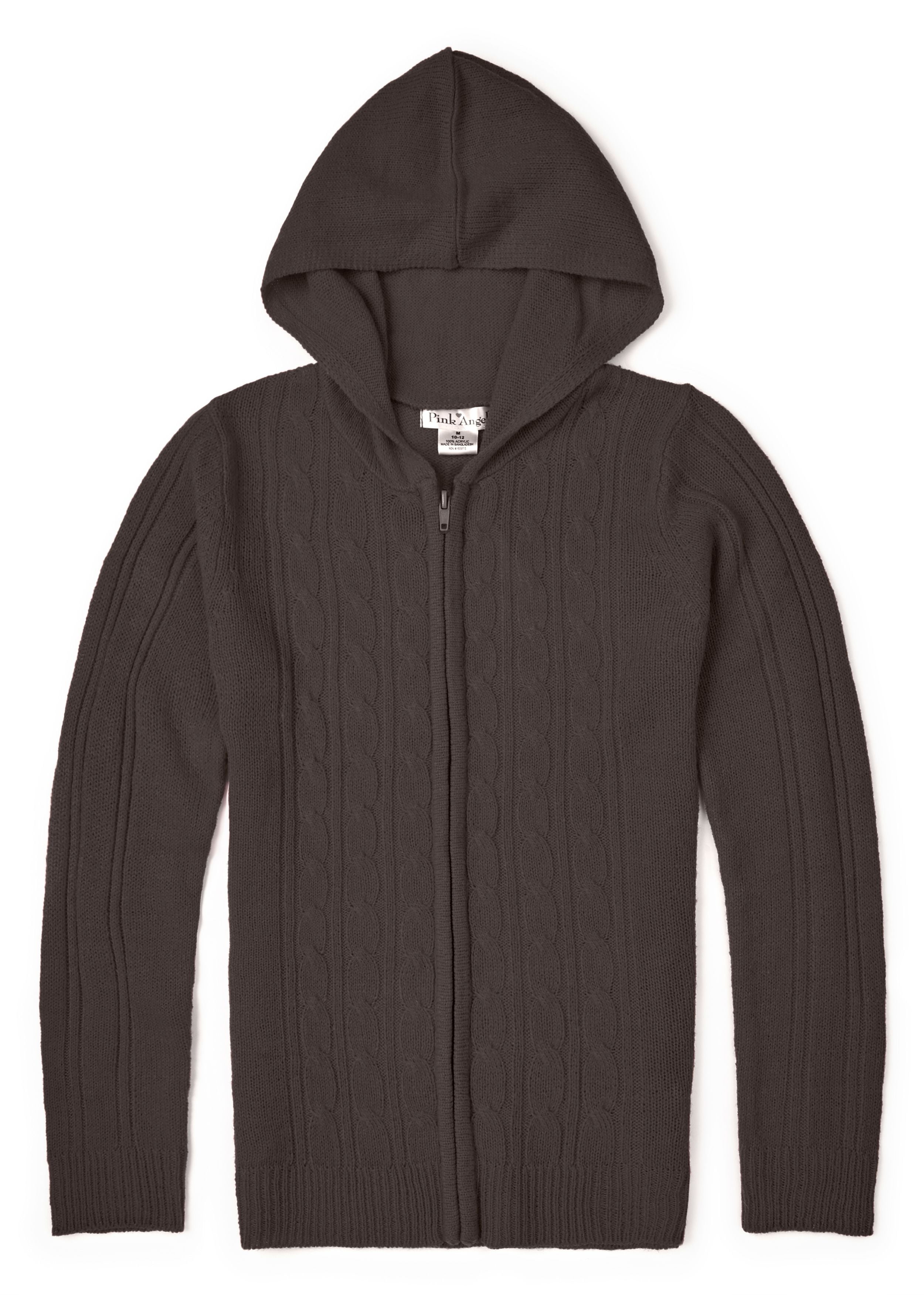 Pink Angel Girls Cable Knit ZipUp Sweater, Sizes 416