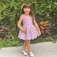 thumbnail image 1 of Txlixc, vestido de princesa para niñas pequeñas, vestido de tirantes sin mangas con estampado de margaritas, vestido informal de verano con tirantes finos y tutú de malla Txlixc  Moda, 1 of 8