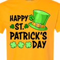thumbnail image 4 of Inktastic Happy St. Patrick's Day Green Hat and Clovers T-Shirt, 4 of 5
