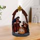 thumbnail image 3 of Estatuilla de Natividad Pintada a Mano Religiosa Escultura Tradicional Resina Nacimiento de Jesús para Regalo de Boda Favores, 3 of 9