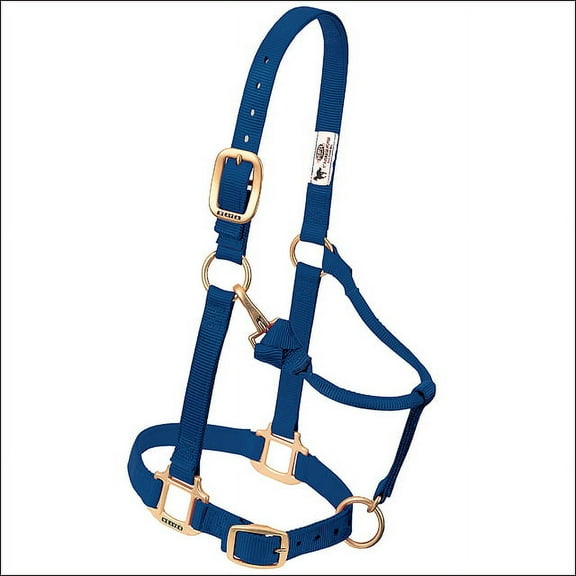 Weaver Leather Horse Halter: Adjustable Nylon for Comfort & Durability Navy / Yearling