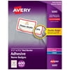 Avery Flexible Name Tags, 2-1/3" x 3-3/8", Red Border, 400 (05095)