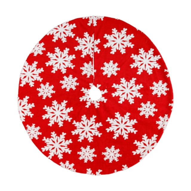 GUOOL 35inch Christmas Tree Skirt Xmas Tree Base Cover for Holiday Party Accessory Red